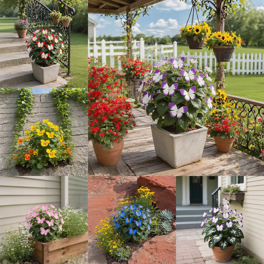 🦋🌸 Семена за цвете Moonlight Butterfly – Засаждане през четирите сезона, многогодишни цветя и зашеметяваща градинска елегантност 🍂