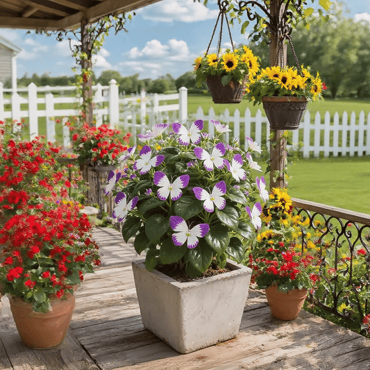 🦋🌸 Семена за цвете Moonlight Butterfly – Засаждане през четирите сезона, многогодишни цветя и зашеметяваща градинска елегантност 🍂